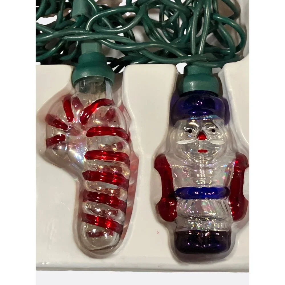 Christmas Indoor String Lights With Santa and Candy Cane Figures J.Hofert Co